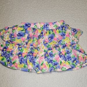 Floral Ruffled Skort